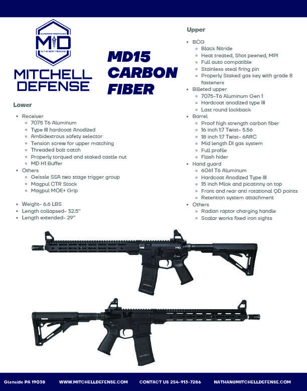 MD15 Carbon Fiber – Mitchell Defense